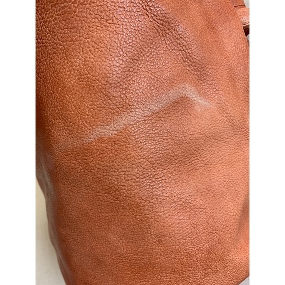 Frye Nora Knotted Leather Bucket Bag Apricot - Picture 12 of 12